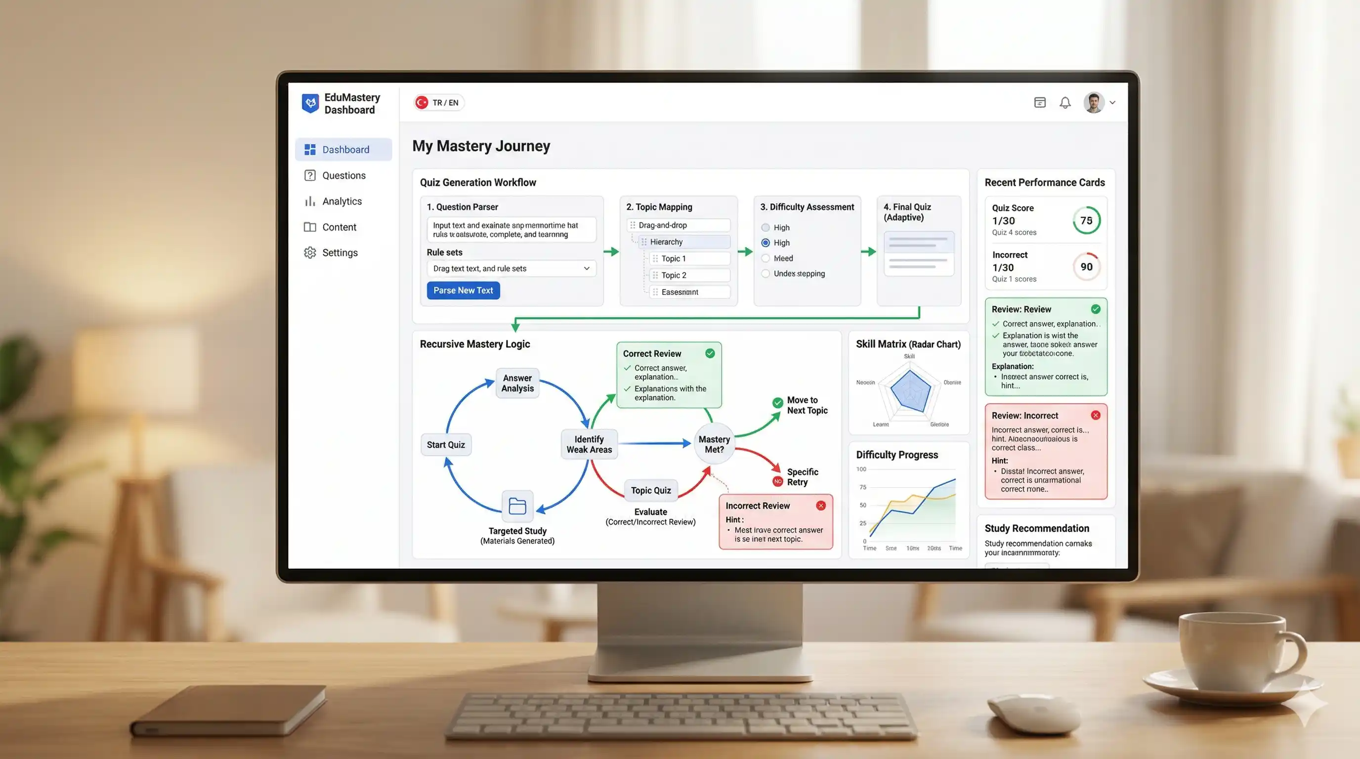 QuizFlow interactive quiz interface