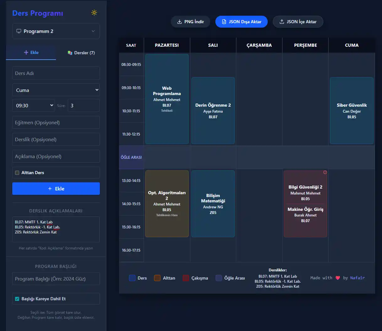 Square Schedule planner dashboard