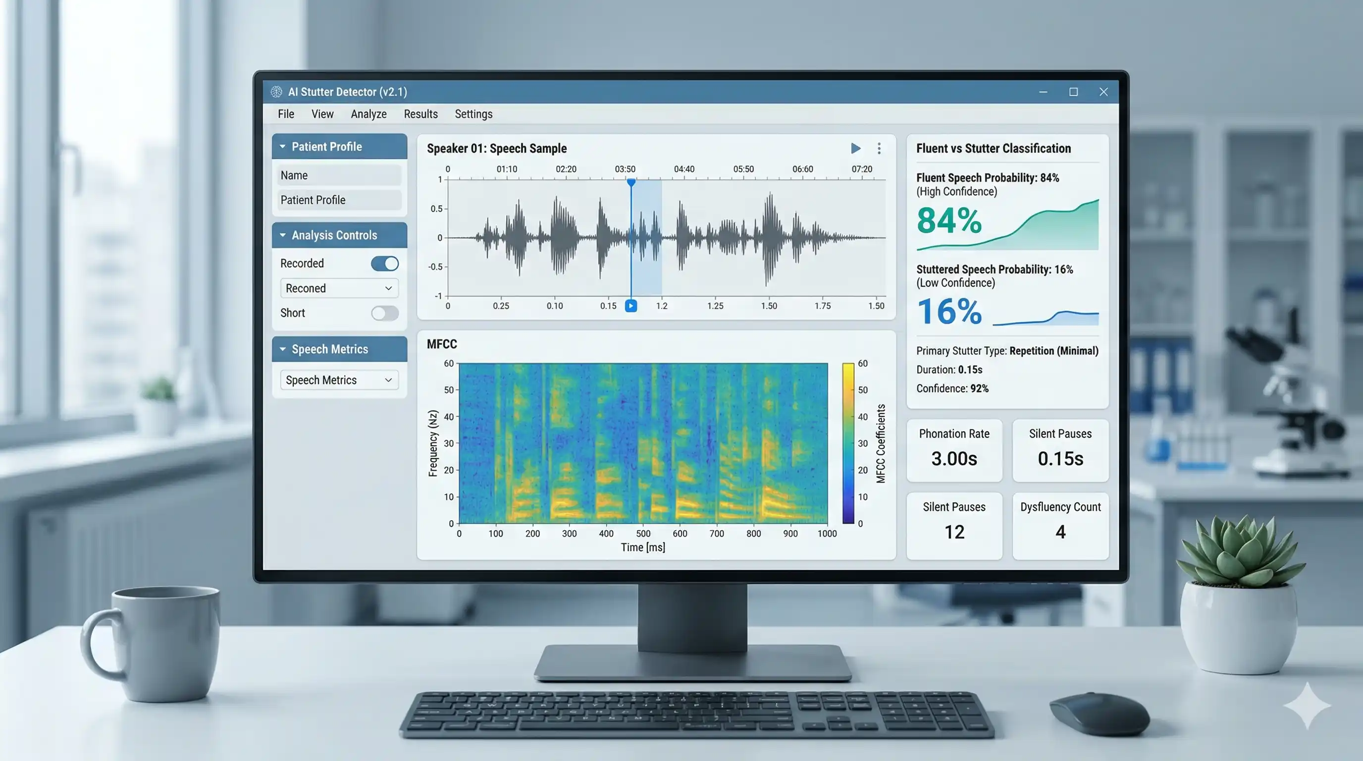Stutter Detection audio analysis visualization